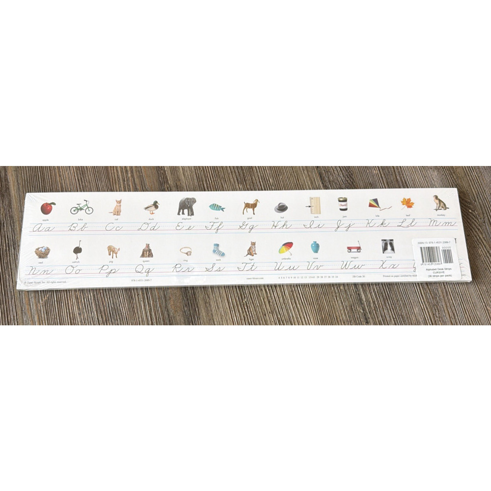 Zaner Bloser Illustrated Cursive Alphabet pack of 30 Desk Nameplates teacher NEW